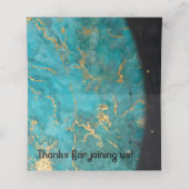 BM Bar an Bat Mitzvah Space Platzkarten (Innenseite Aufgefaltet)