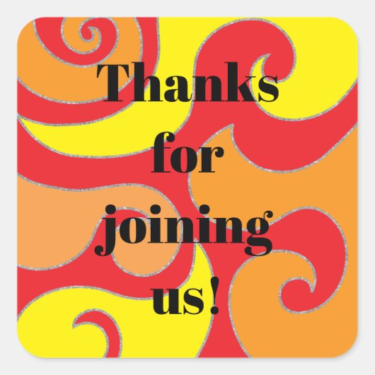 BM Bar Bat Mitzvah 60er Jahre Sticker Square (Vorderseite)