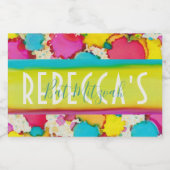 BM Bar Bat Mitzvah Confetti Mini Schaumweinetikett (Einzelnes Label)