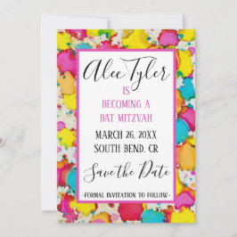 BM Bar Bat Mitzvah Confetti Save the Date