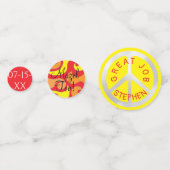 BM Bar Bat Mitzvah Confetti Silver Orange Yellows Konfetti (Vorderseiten)