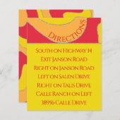 BM Bar Bat Mitzvah Direction Card Wavy Line (Vorne/Hinten)