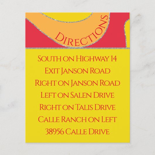 BM Bar Bat Mitzvah Direction Card Wavy Line (Vorderseite)