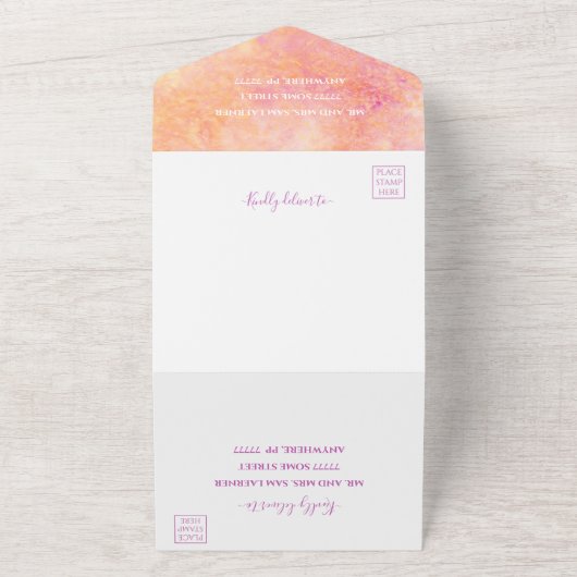 BM Bar Bat Mitzvah einfach subtil All In One Einladung (Außenbereich)