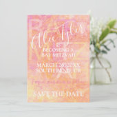 BM Bar Bat Mitzvah einfach subtil Save the Date (Stehend Vorderseite)