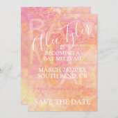 BM Bar Bat Mitzvah einfach subtil Save the Date (Vorne/Hinten)