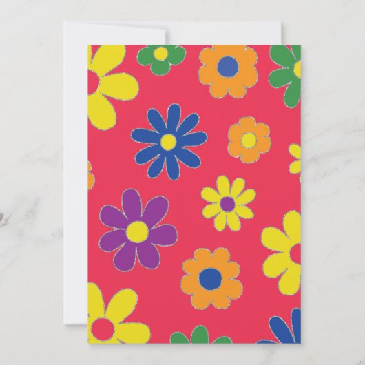 BM Bar Bat Mitzvah Flower Save the Date (Rückseite)