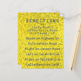 BM Bar Bat Mitzvah Game On Direction Card