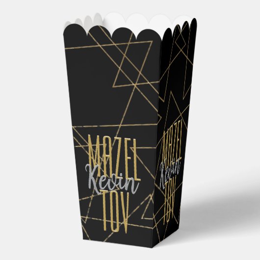 BM Bar Bat Mitzvah Gold Stars Geschenkschachtel (Vorderseite)