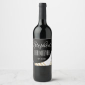 BM Bar Bat Mitzvah Gold Tallit Weinflaschen Etiket Weinetikett (Vorderseite)