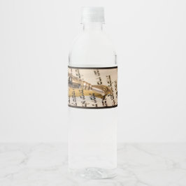 BM Bar Bat Mitzvah Gold Yad Wasserflaschenetikett