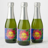 BM Bar Bat Mitzvah Krawatte Dyed Mini Schaumweinetikett (Flaschen)