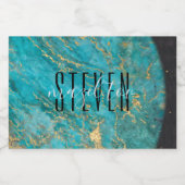 BM Bar Bat Mitzvah Space Mini Schaumweinetikett (Einzelnes Label)