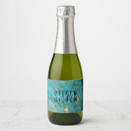 BM Bar Bat Mitzvah Space Mini Schaumweinetikett