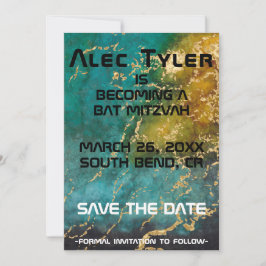 BM Bar Bat Mitzvah Space Save the Date