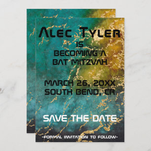 BM Bar Bat Mitzvah Space Save the Date
