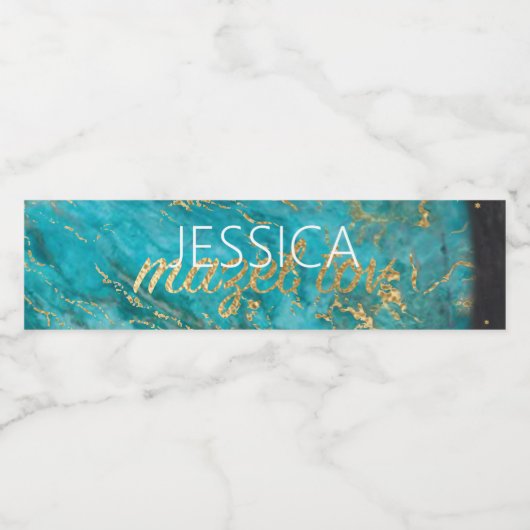 BM Bar Bat Mitzvah Space Wasserflaschenetikett (Einzelnes Label)