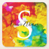 BM Bar Bat Mitzvah Splash Color Rechteckiger Pappuntersetzer (Vorderseite)