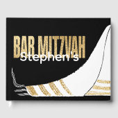 BM Bar Mitzvah Elegant Gold Gästebuch (Vorderseite)