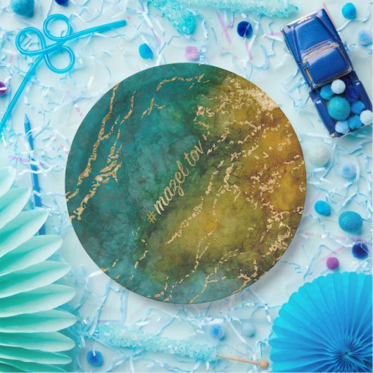 BM Bar N Bat Mitzvah aus dieser Weltpapierplatte Pappteller (Party)