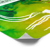 BM Bar N Bat Mitzvah farbenfrohe Tallit Sitzkarte Poster (Ecke)