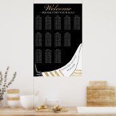 BM Bar N Bat Mitzvah Gold Tallit Seekarte Poster (Küche)