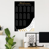 BM Bar N Bat Mitzvah Gold Tallit Seekarte Poster (Heimbüro)