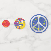 BM Bar oder Bat Mitzvah Confetti Hippie Style Konfetti (Vorderseiten)