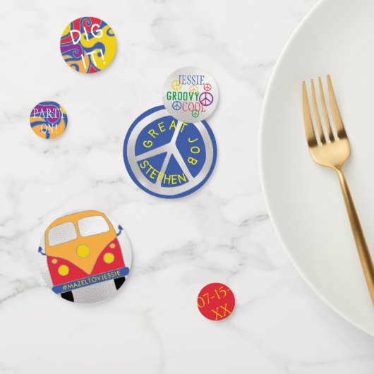 BM Bar oder Bat Mitzvah Confetti Hippie Style Konfetti (Gruppe)