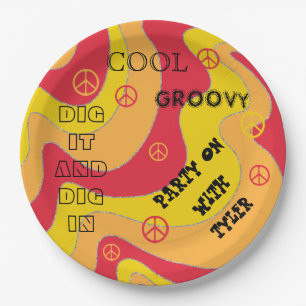 BM Bar oder Bat Mitzvah DIG in Papierplatte Pappteller