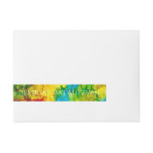 BM-Bar oder Bat Mitzvah-Farbe Rundum-Adressaufkleber (Vorderseite)