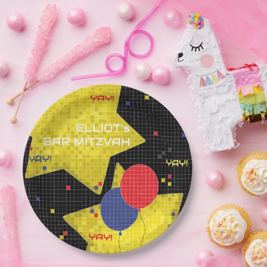 BM Bar oder Bat Mitzvah GAME AM 2. Pappteller (Party)
