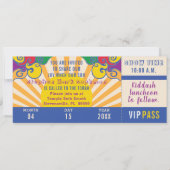BM Bar oder Bat Mitzvah Hippie Ticket Einladung (Vorderseite)