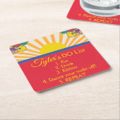 BM Bar oder Bat Mitzvah Ließ Sunshine in Rechteckiger Pappuntersetzer (angewinkelt)