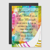 BM Bar oder Bat Mitzvah Magnetische Party Einladun Magneteinladung (Vorne/Hinten)