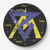 BM Bar oder Bat Mitzvah Paper Plate GAME ON Pappteller (Vorderseite)