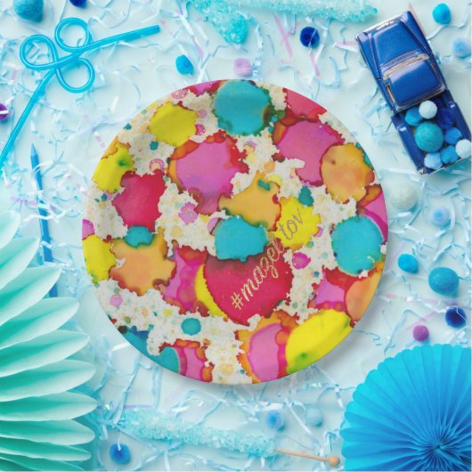 BM Bar oder Bat Mitzvah Papierplatte Confetti Pappteller (Party)