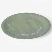 BM Bar oder Bat Mitzvah Papierplatten Grüntöne Pappteller (Schrägansicht)