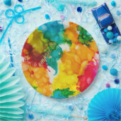 BM-Bar oder Bat Mitzvah-Papiersplitter, farbig Pappteller (Party)