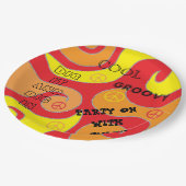 BM Bar oder Bat Mitzvah PARTY auf Papierplatte Pappteller (Schrägansicht)