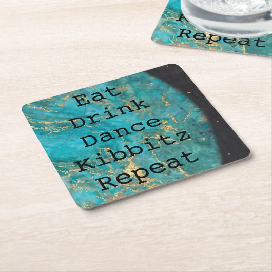 BM Bar oder Bat Mitzvah Weltraum Rechteckiger Pappuntersetzer (angewinkelt)