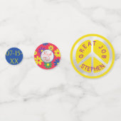 BM Bar or Bat Mitzvah Confetti Groovy Blume Konfetti (Vorderseiten)