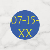 BM Bar or Bat Mitzvah Confetti Groovy Blume Konfetti (Klein Vorderseite)