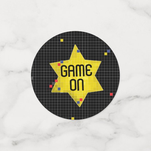 BM Bar or Bat Mitzvah GAME ON Confetti Konfetti (Klein Vorderseite)