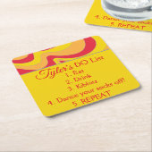 BM Bar or Bat Mitzvah Glitzer Swirl Rechteckiger Pappuntersetzer (angewinkelt)