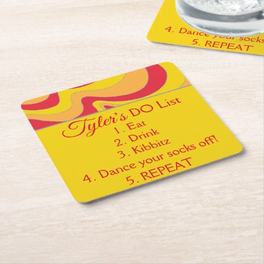 BM Bar or Bat Mitzvah Glitzer Swirl Rechteckiger Pappuntersetzer (angewinkelt)