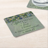 BM Bar or Bat Mitzvah Grüntöne Silvers Rechteckiger Pappuntersetzer (angewinkelt)