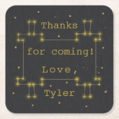 BM Bar or Bat Mitzvah Space Torah Rechteckiger Pappuntersetzer (Vorderseite)