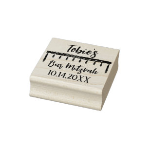 BM Bar or Bat Mitzvah Tassels Gummistempel