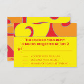 BM Bar or Bat Mitzvah UAWG Silvery Wirbel RSVP Karte (Vorne/Hinten)